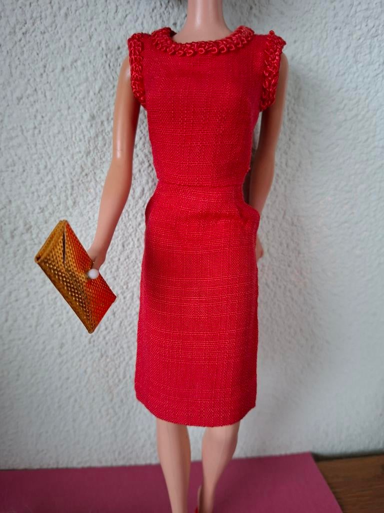 Barbie Fashion Red Delight 60s Mattel, Ophalen of Verzenden, Zo goed als nieuw, Barbie