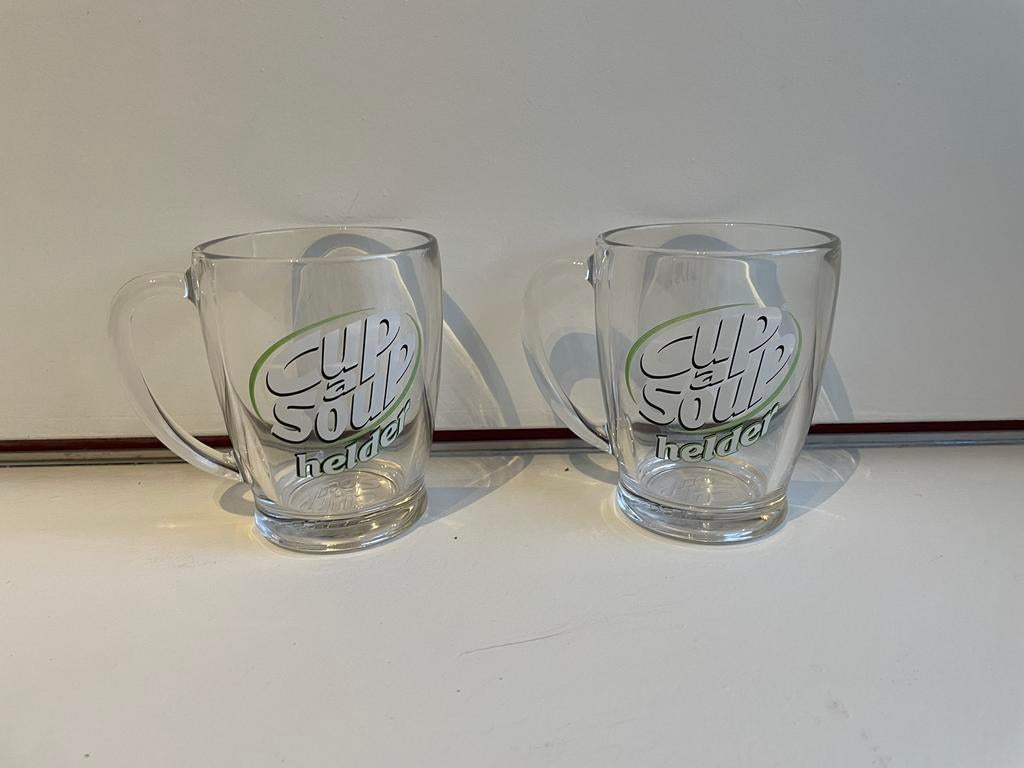 2 Cup a Soup glazen, Glas of Glazen, Ophalen of Verzenden, Overige stijlen, Glas