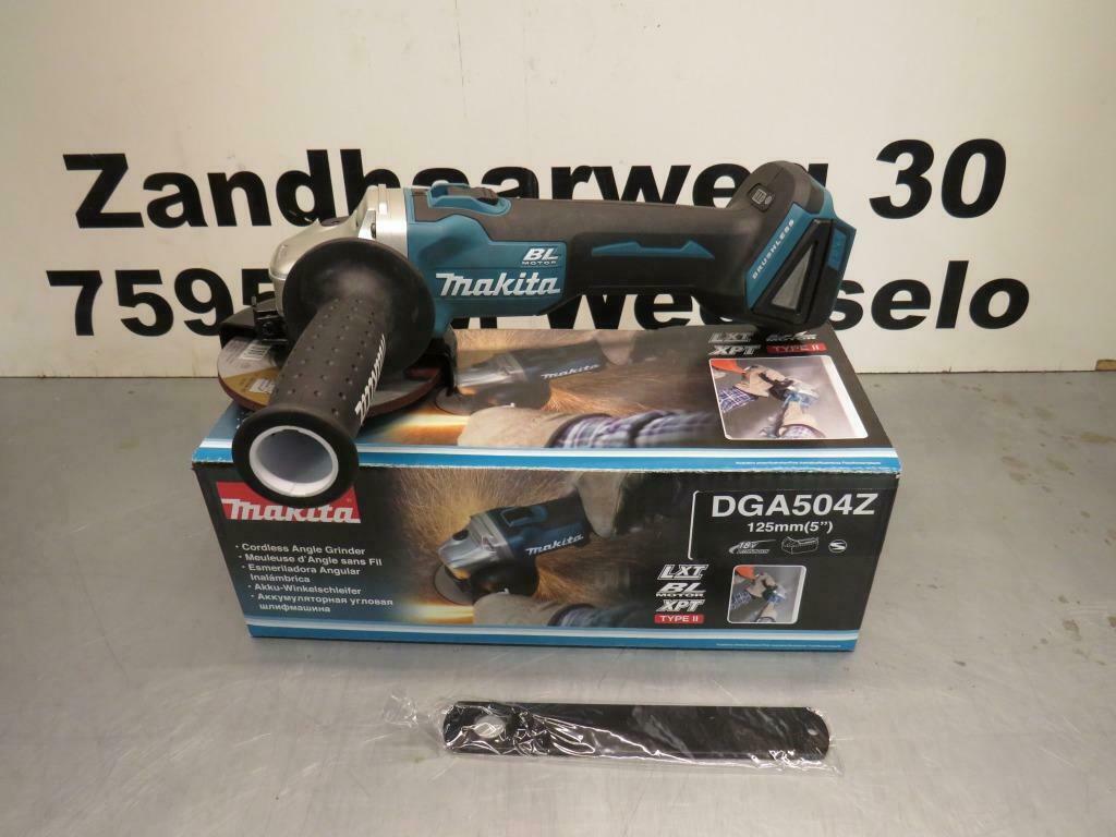 Makita DGA504Z 18V Li-Ion Accu haakse slijper body - 125mm, Makita, Nieuw, Zandhaarweg, Ophalen of Verzenden