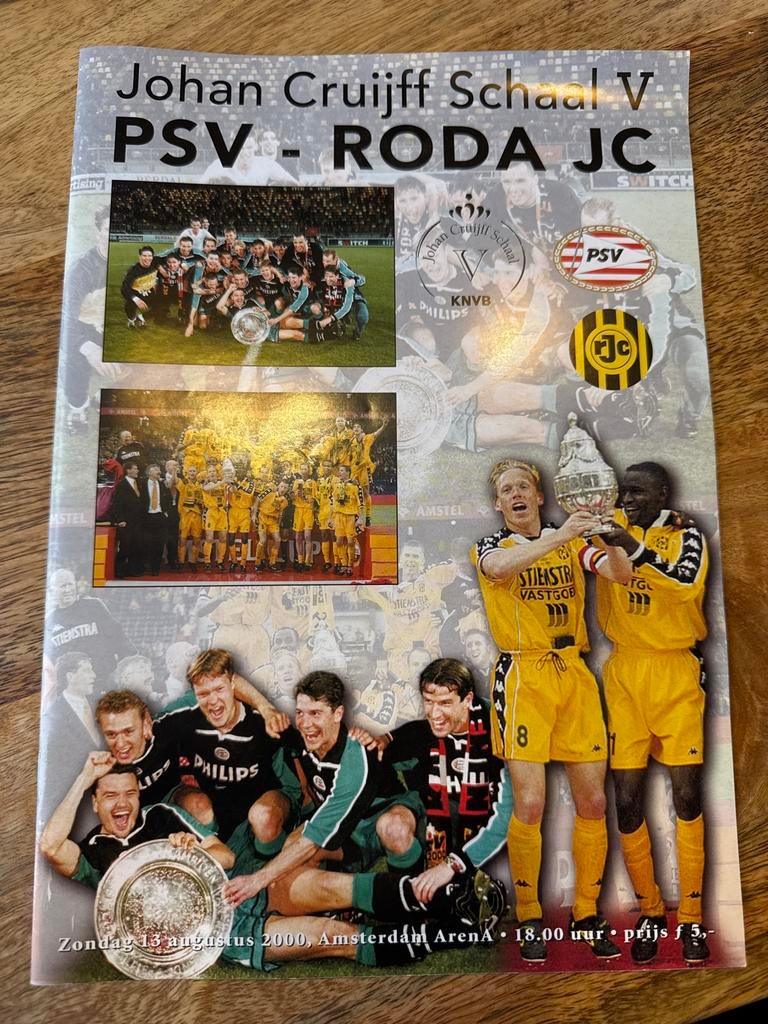 Johan Cruijff Schaal V PSV - Roda JC Programma, Ophalen of Verzenden, Zo goed als nieuw, PSV, Boek of Tijdschrift
