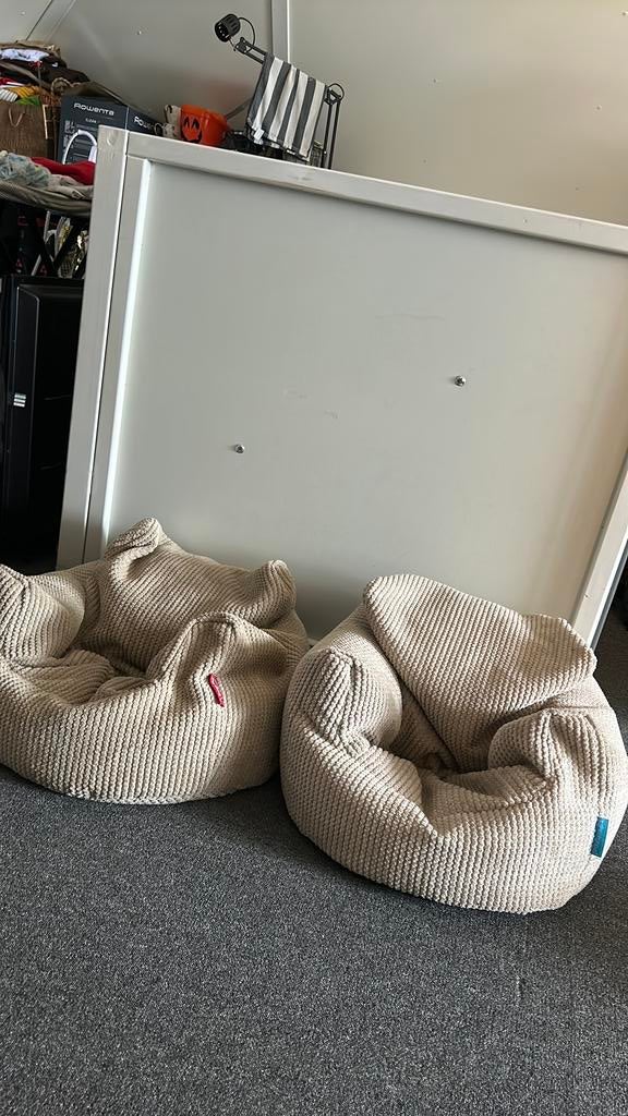 Loungepug kinderzitzak Big Bertha, Huis en Inrichting, Zitzakken, Gebruikt, Zitzak, Beige, Verzenden