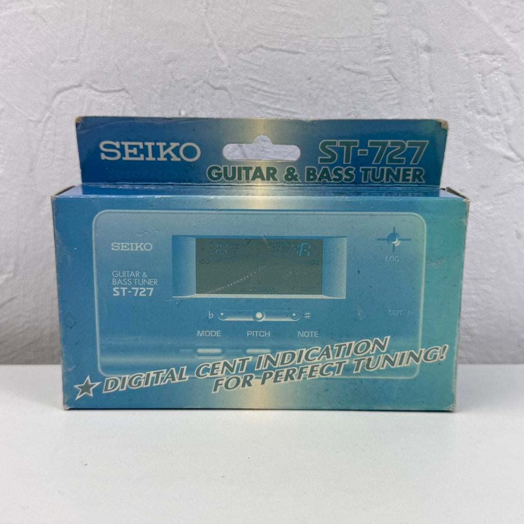Seiko ST-727 | gitaar en bass tuner stemkastje, S, Nieuw, Ophalen of Verzenden, S