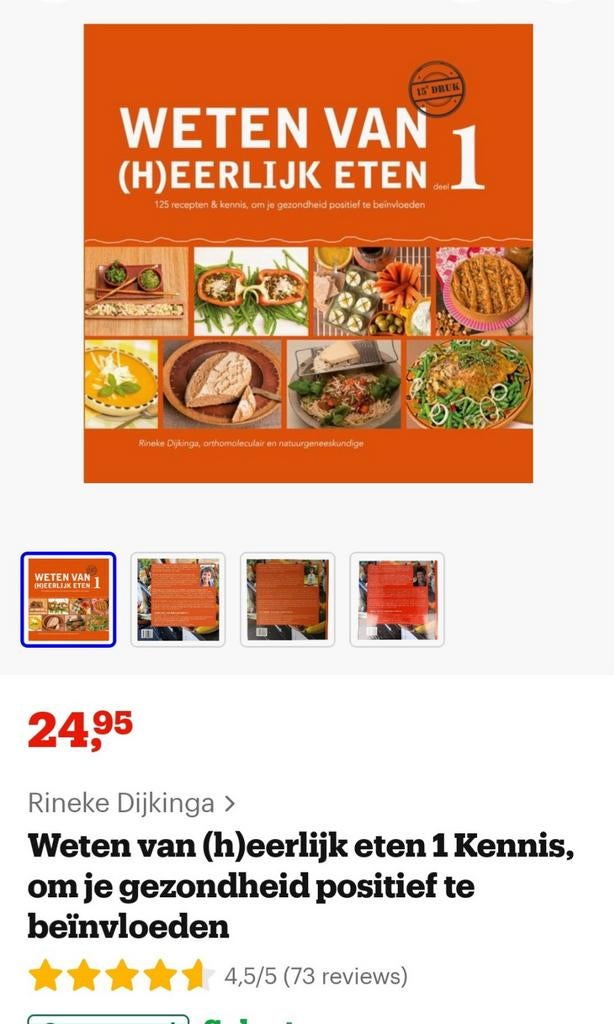 Weten van (h)eerlijk eten 1 - Rineke Dijkinga, Boeken, Kookboeken, Rineke Dijkinga, Hoofdgerechten, Gezond koken, Ophalen of Verzenden