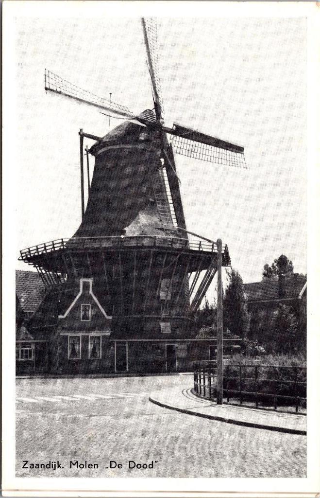 Zaandijk - Molen De Dood, Ophalen of Verzenden, 1940 tot 1960, Ongelopen, Noord-Holland
