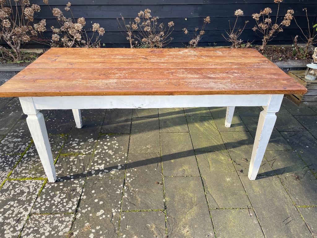 Eetkamertafel, Huis en Inrichting, Tafels | Eettafels, Ophalen, Gebruikt, Teakhout, 50 tot 100 cm