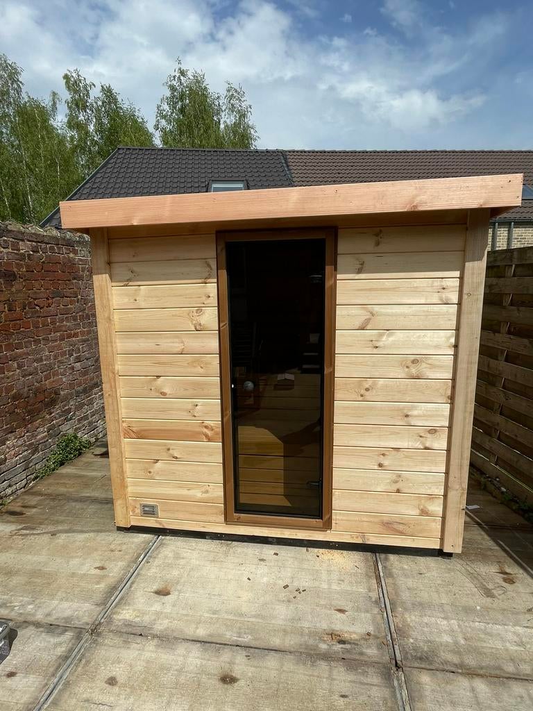 Buitensauna Binnensauna Grenen sauna buiten sauna + kachel, Ophalen of Verzenden, Nieuw, Complete sauna