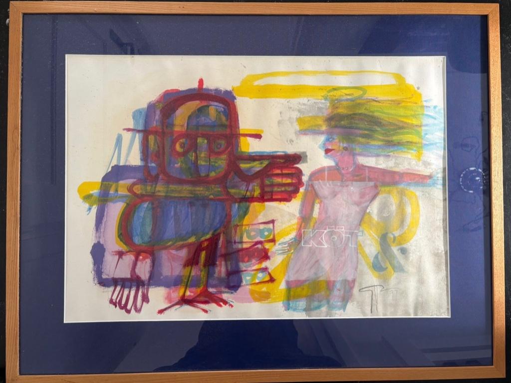 Aquarel Gyz, Antiek en Kunst, Ophalen
