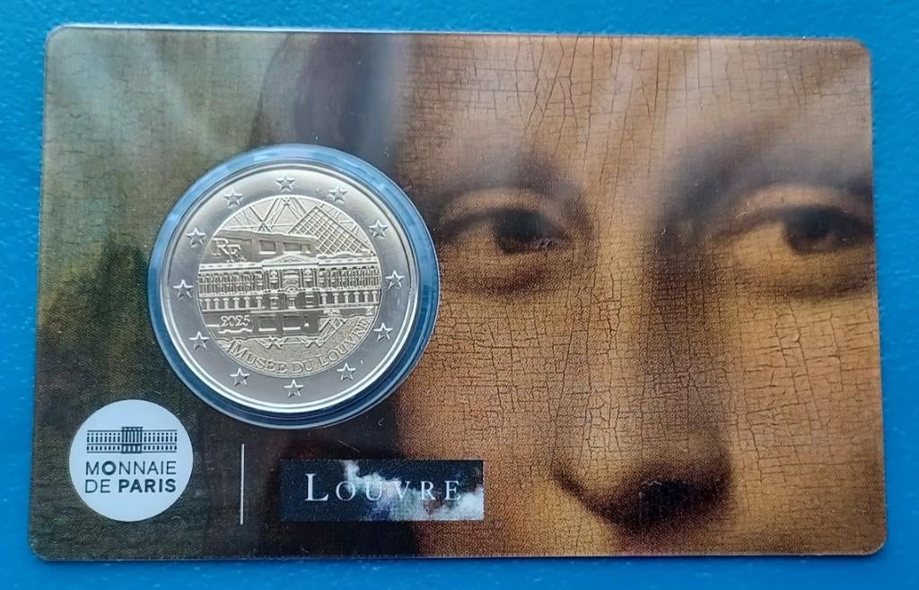 Frankrijk 2 Euro "Louvre" 2025 - Mona Lisa coincard, Verzenden, Frankrijk, 2 euro, Setje