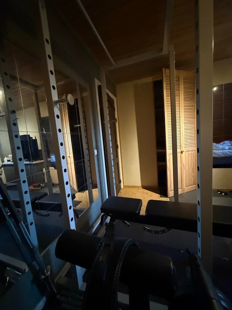 Complete Fitness Set - Kabelstation, Squat Cage, Gebruikt, Krachtstation, Armen, Ophalen of Verzenden