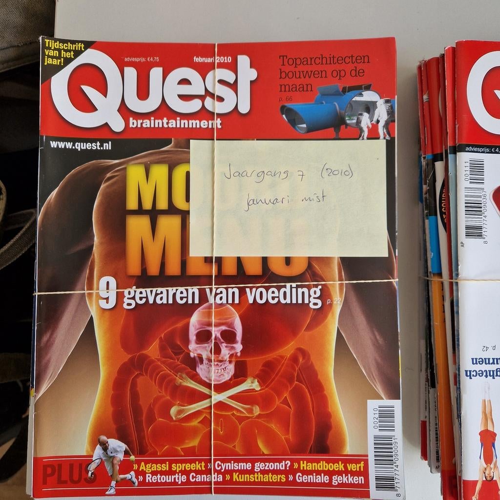 Quest tijdschrift jaargangen 7-8-9 (2010-2012) mist januari, Ophalen, Gelezen, Wetenschap en Natuur