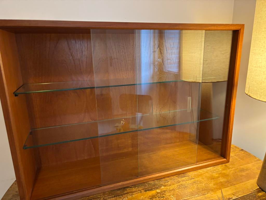 Royal System Vitrinekast - Scandinavisch Design, Ophalen, Teakhout, 50 tot 100 cm, Minder dan 100 cm