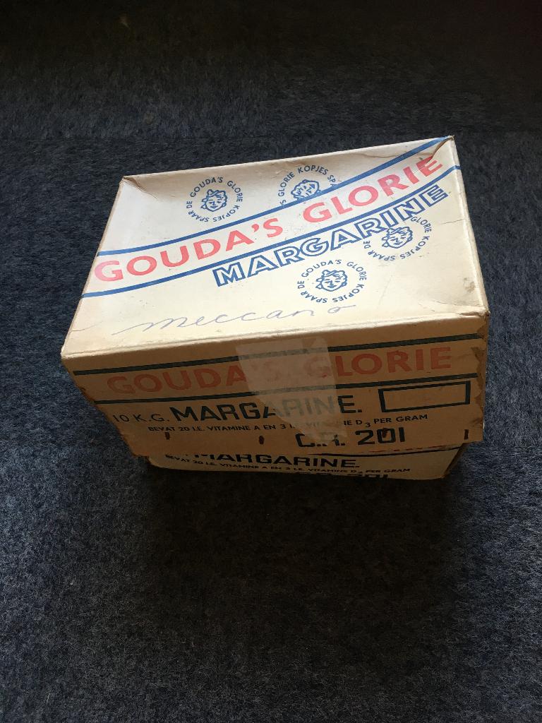gouda's glorie doos margarine 10kg, Ophalen of Verzenden, Gebruikt, Verpakking