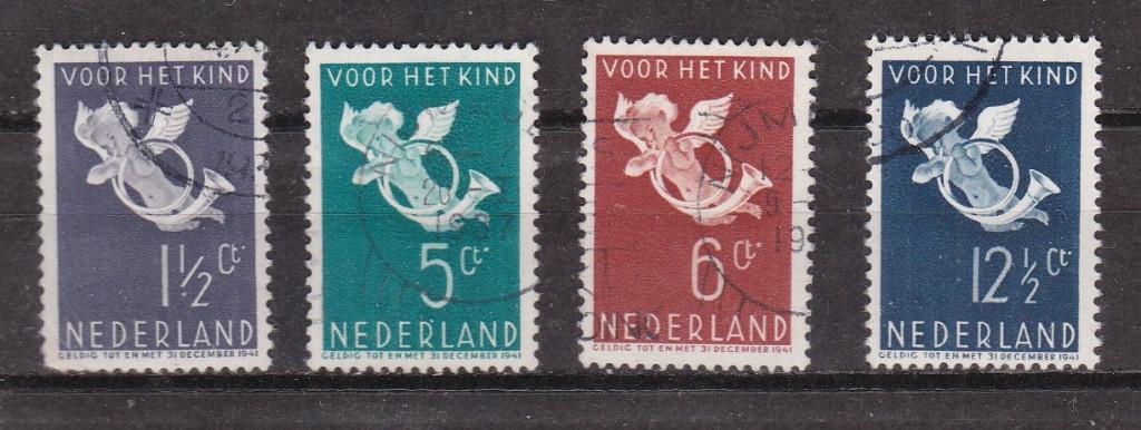 Nederland NVPH nr. 289-292 Gestempeld, Postzegels en Munten, Ophalen of Verzenden, T/m 1940, Gestempeld