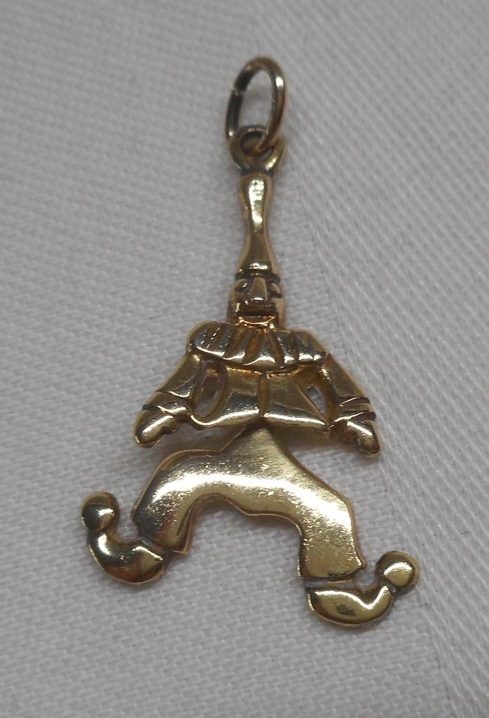 Zilveren goud vergulde hanger nr.594, Verzenden, Zo goed als nieuw, Goud, Zilver