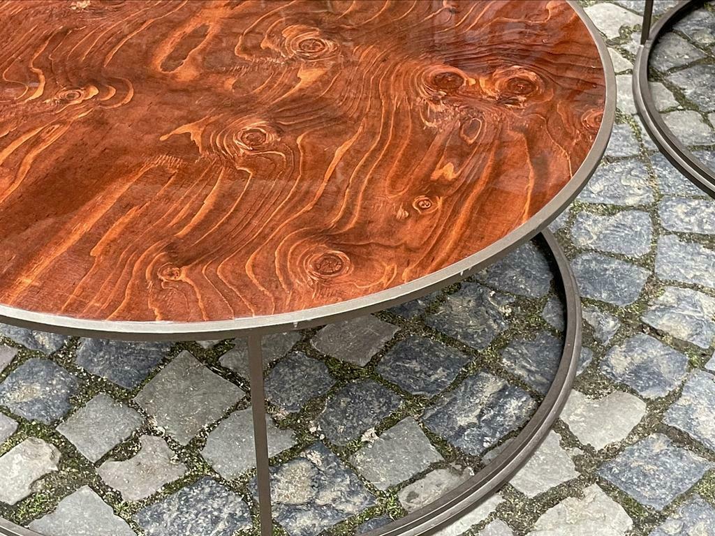 Leolux Gloss salontafel, Huis en Inrichting, Tafels | Salontafels, Ophalen, Rond, Eikenhout