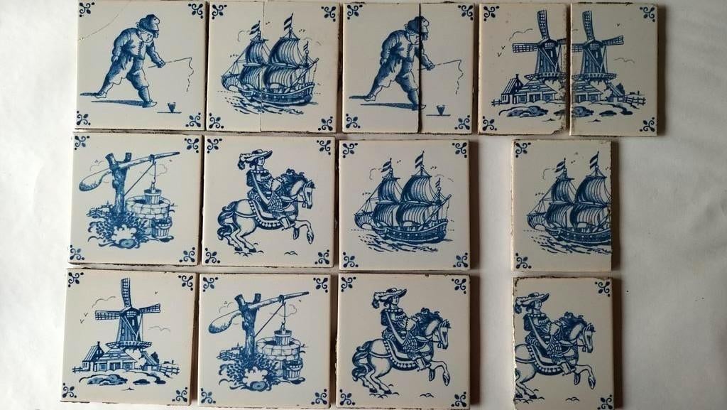 Vintage Mosa Tegeltjes, Ophalen of Verzenden