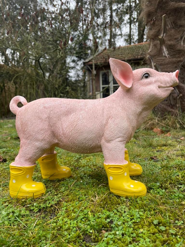 Varken big staand beeld tuin boerderij boer lente, Tuin en Terras, Tuinbeelden, Ophalen of Verzenden, Nieuw, Kunststof, Dierenbeeld