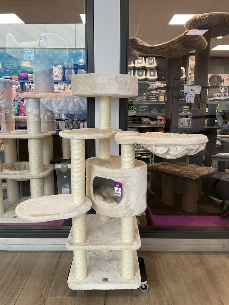 Laatste Petrebels krabpaal Jane 134 Creme  € 249,00, Dieren en Toebehoren, Krabmeubelen, Nieuw, Krabpaal, Ophalen