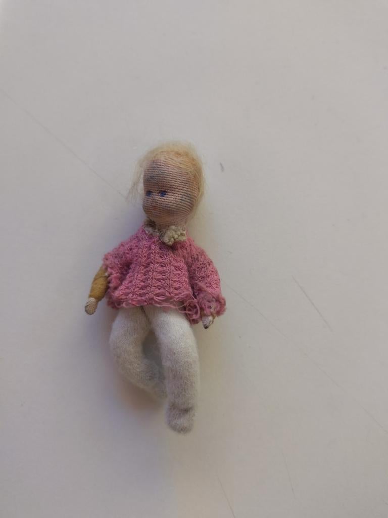 Antiek Poppenhuis Babypop, Ophalen of Verzenden, Gebruikt, Babypop