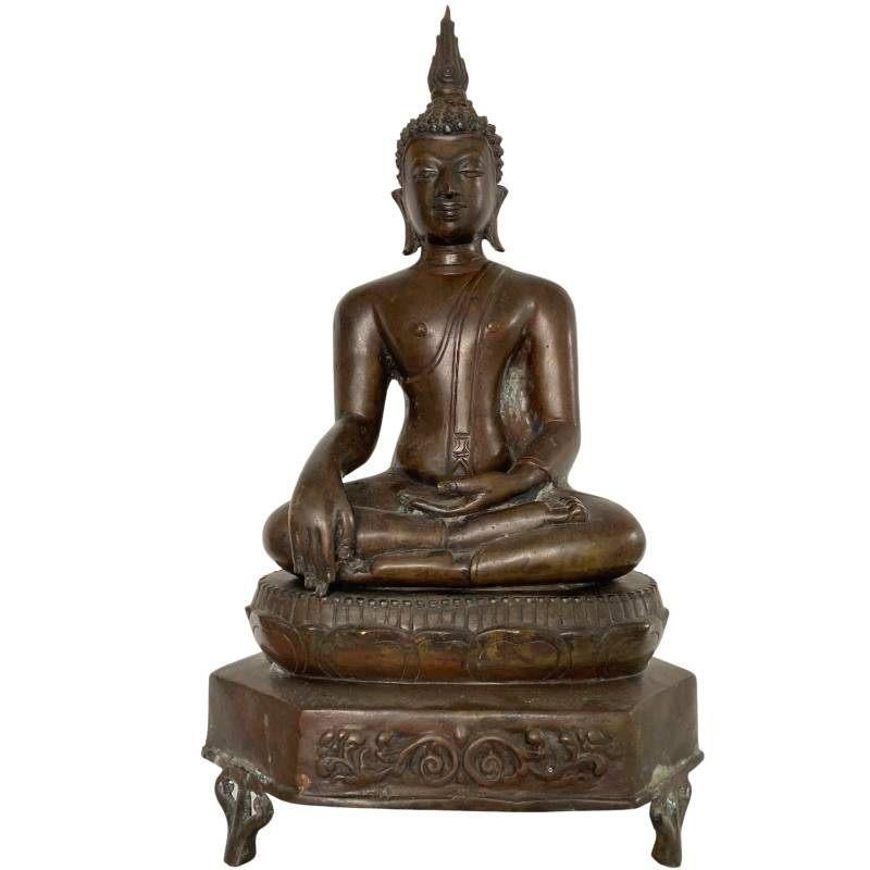 Oud Thais bronzen Boeddhabeeld LOT 184