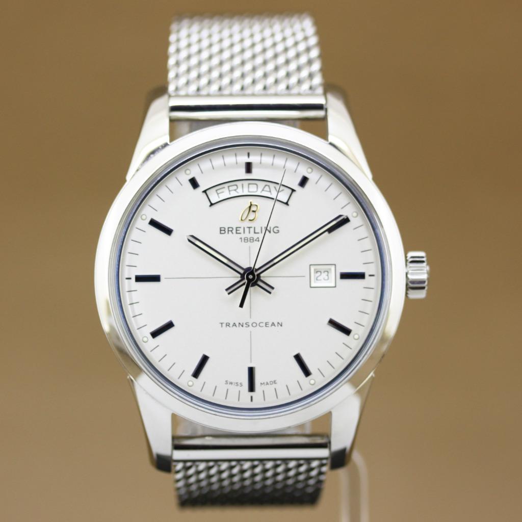 Breitling Transocean Automatic Day Date A45310, Staal, Staal, Breitling, Polshorloge