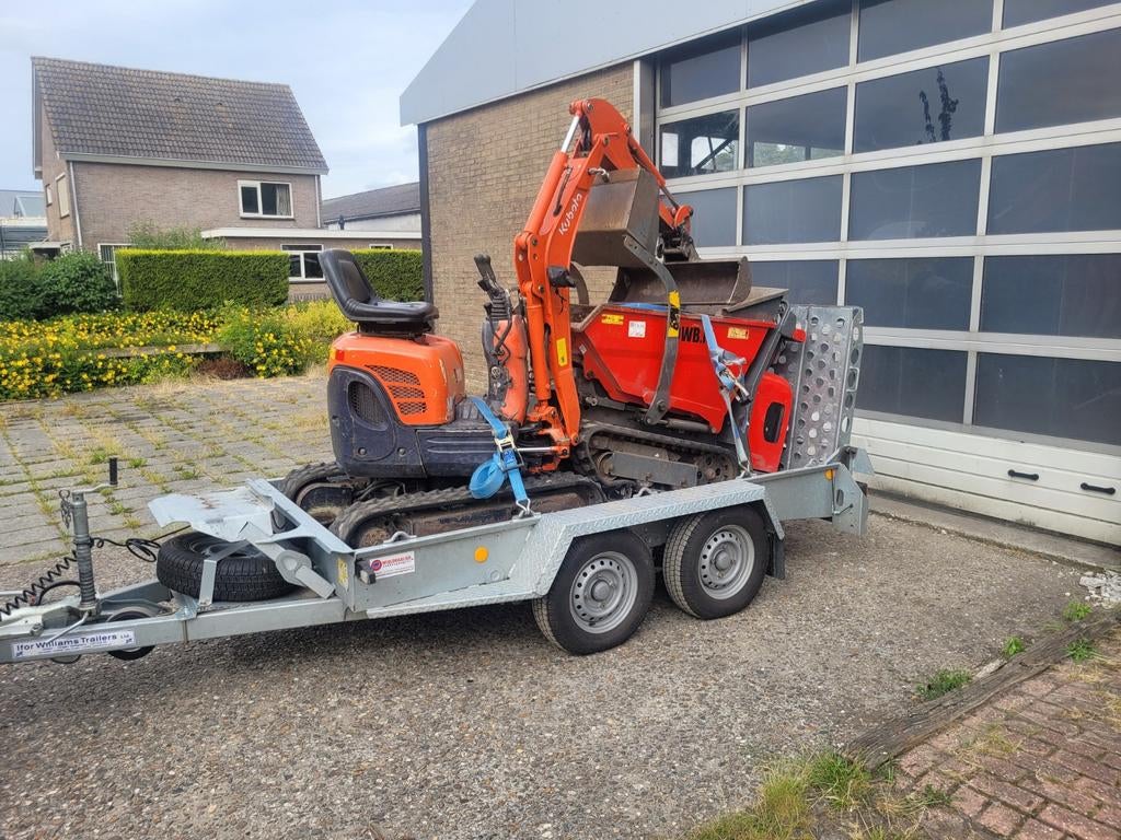 Te huur Minigraver graafmachine trilplaat rupsdumper, Zakelijke goederen, Machines en Bouw | Kranen en Graafmachines, Ophalen of Verzenden