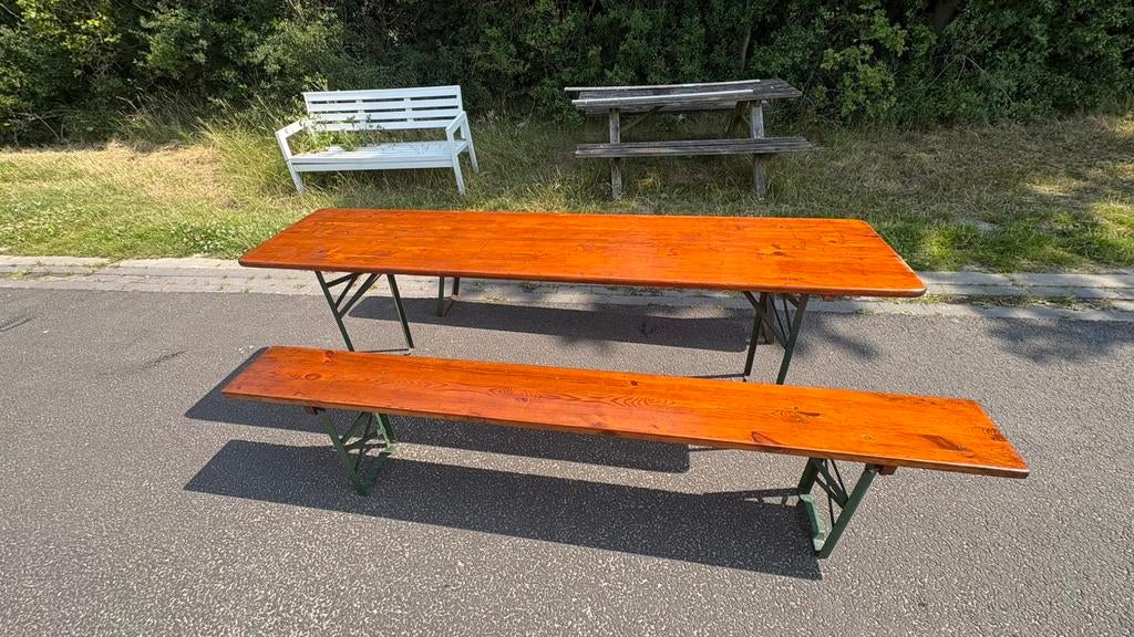 Biertafel, Tuin en Terras, Picknicktafels, Ophalen, Gebruikt, X, Inklapbaar