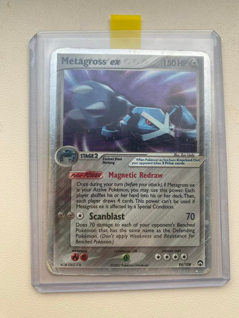 Pokemon Metagross ex - Zeldzame kaart!, Ophalen of Verzenden, Gebruikt, Losse kaart, Foil