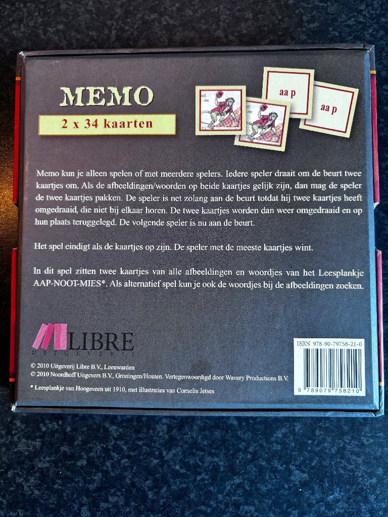 Aap noot Mies memory spel, Ophalen, Zo goed als nieuw, Overige typen