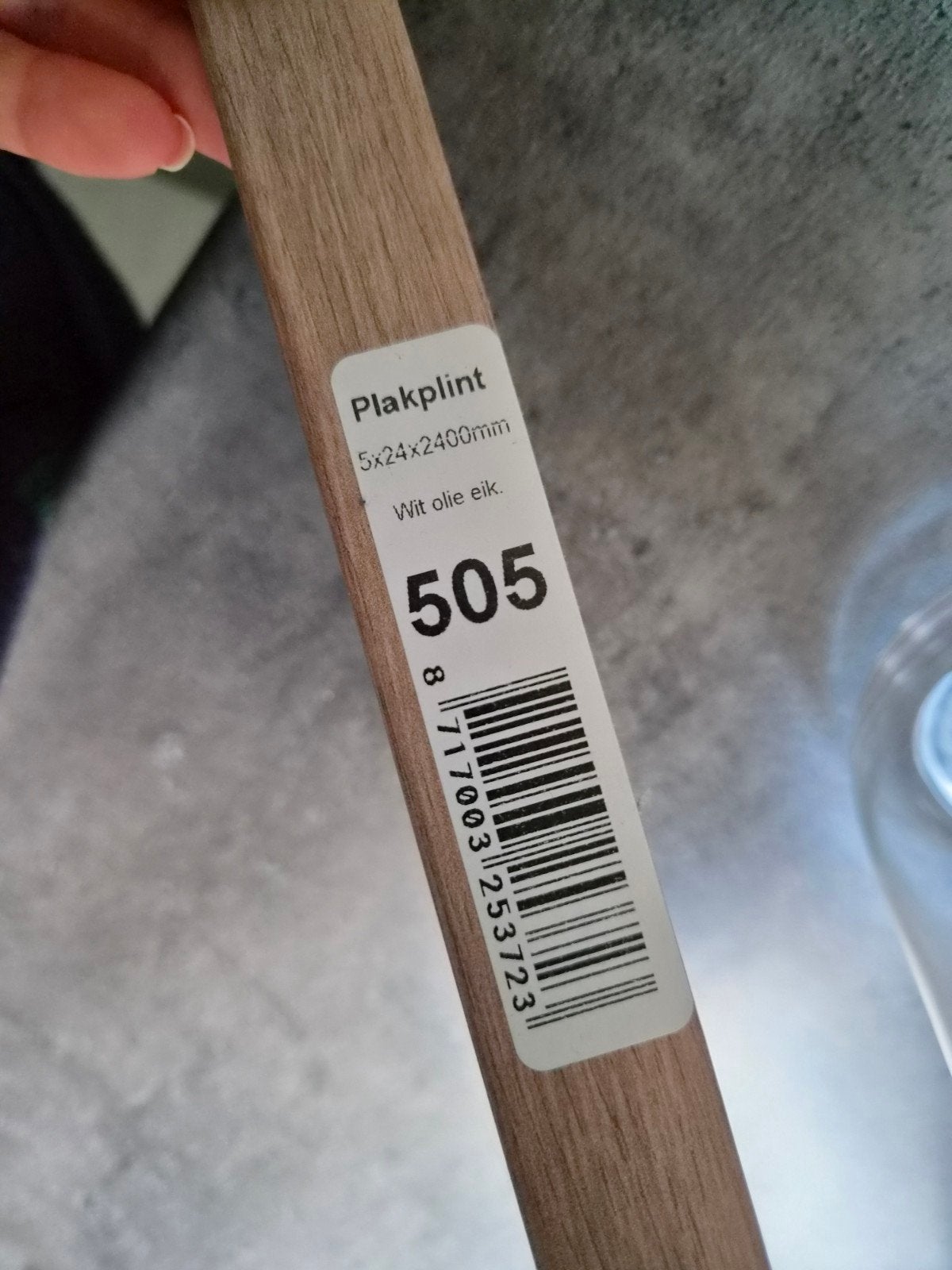 Plakplinten Gamma 505 Wit Geolied Eiken, Doe-het-zelf en Verbouw, Ophalen, Nieuw, Mdf, 200 tot 250 cm