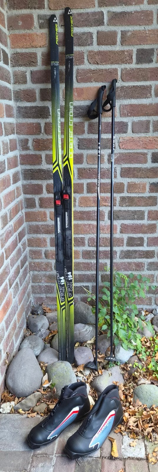 Fischer Orbiter Crown Langlaufski's met Salomon schoenen, Ophalen, Zo goed als nieuw, Ski's, Fischer