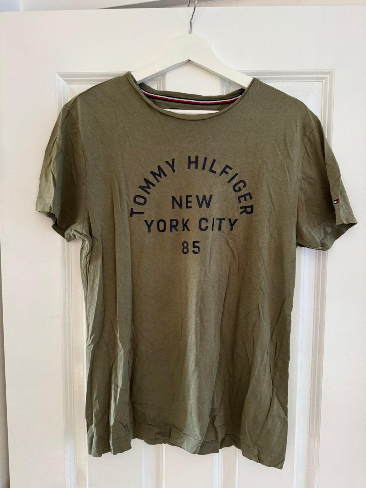 Tommy Hilfiger basic met print. Maat M. Groen, Ophalen of Verzenden, Zo goed als nieuw, Groen, Korte mouw