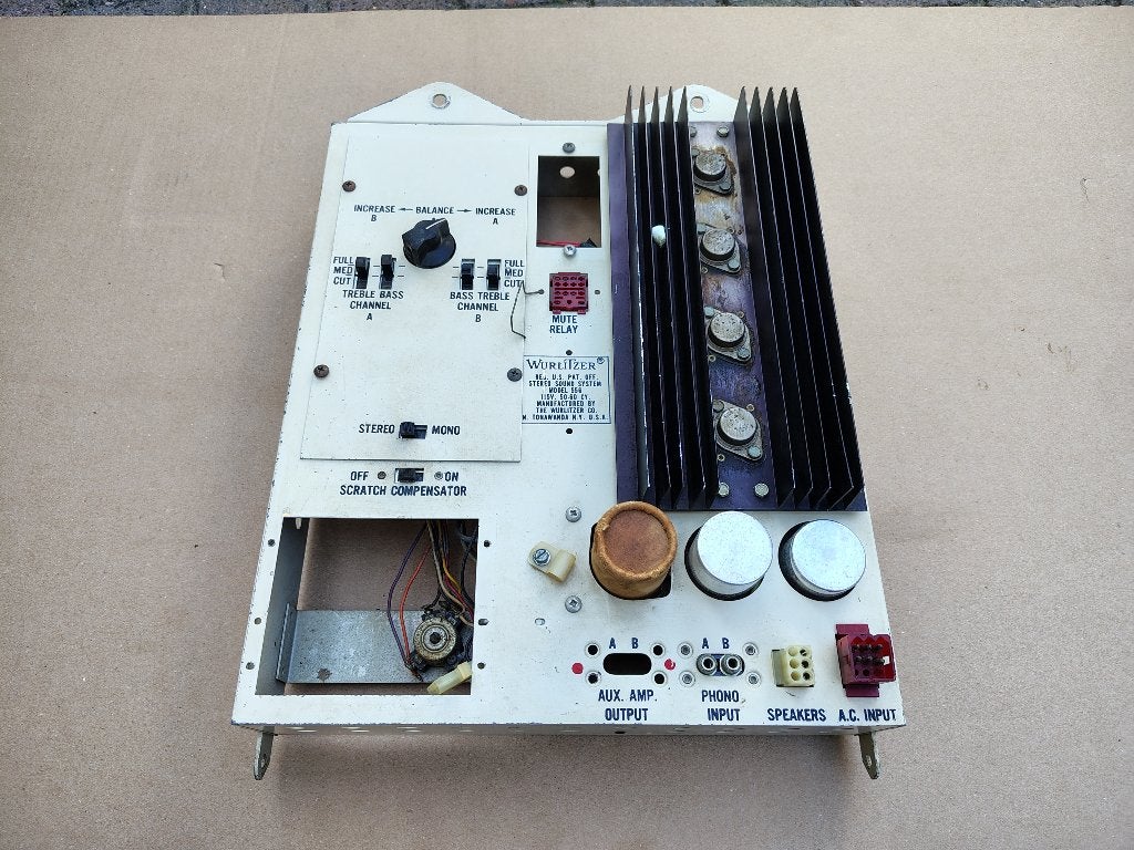 Versterker/ 556 Wurlitzer 1050/ 3600/ 3700/3800 jukebox, Verzenden, Gebruikt, 1950 tot 1960, Seeburg