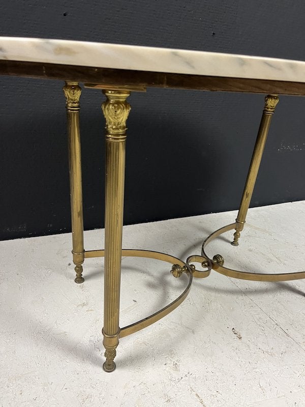 Vintage marmeren bijzettafel, Huis en Inrichting, Overige materialen, Gebruikt, Niet ingevuld, Ophalen of Verzenden