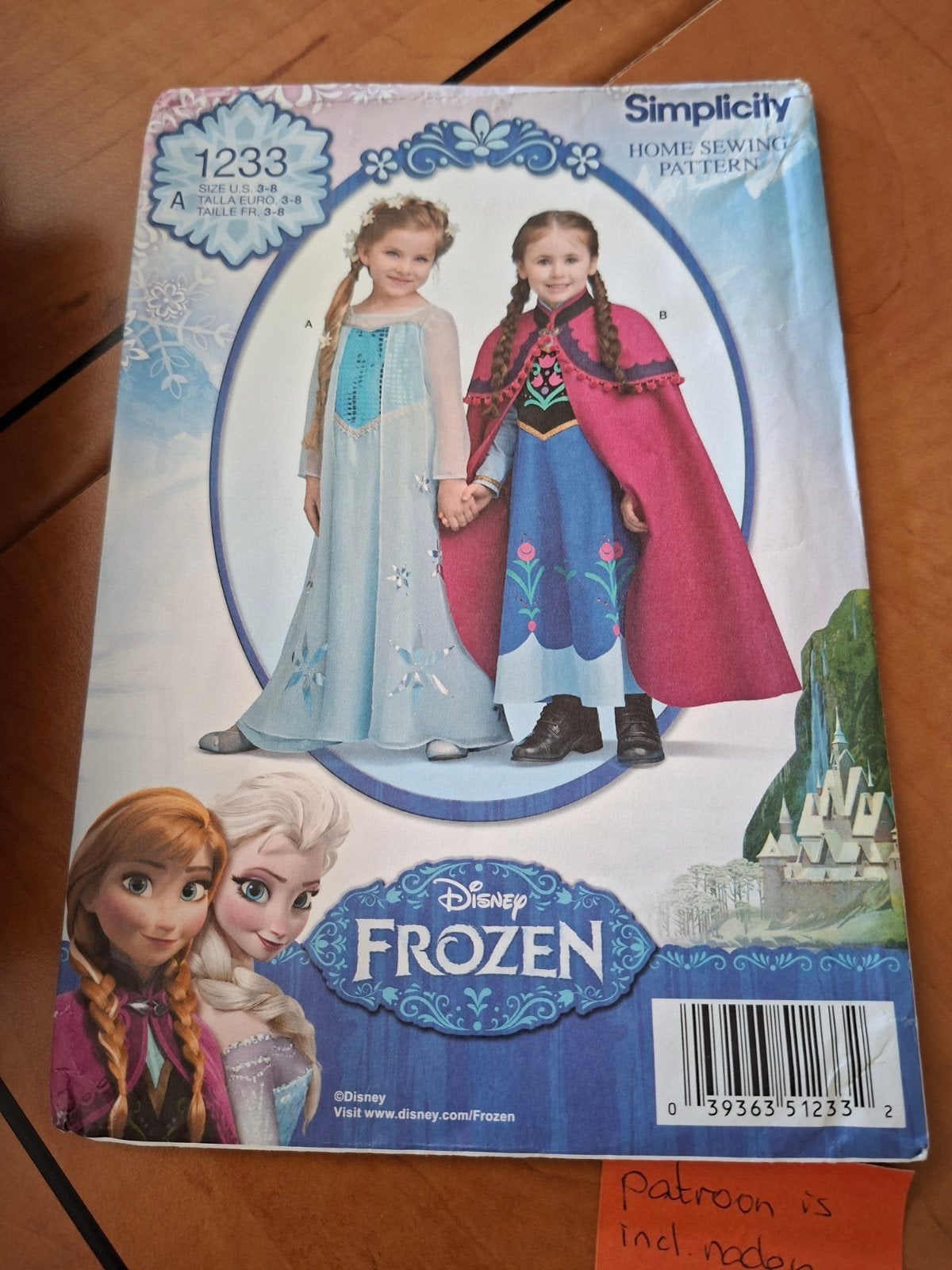 patroon Frozen jurkje Anna en Elza, Ophalen of Verzenden, Meisje