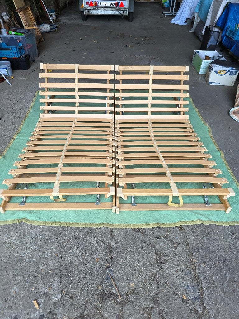 2 lattenbodems 180x200 Franko, Ophalen, Verstelbaar, Tweepersoons, Zo goed als nieuw
