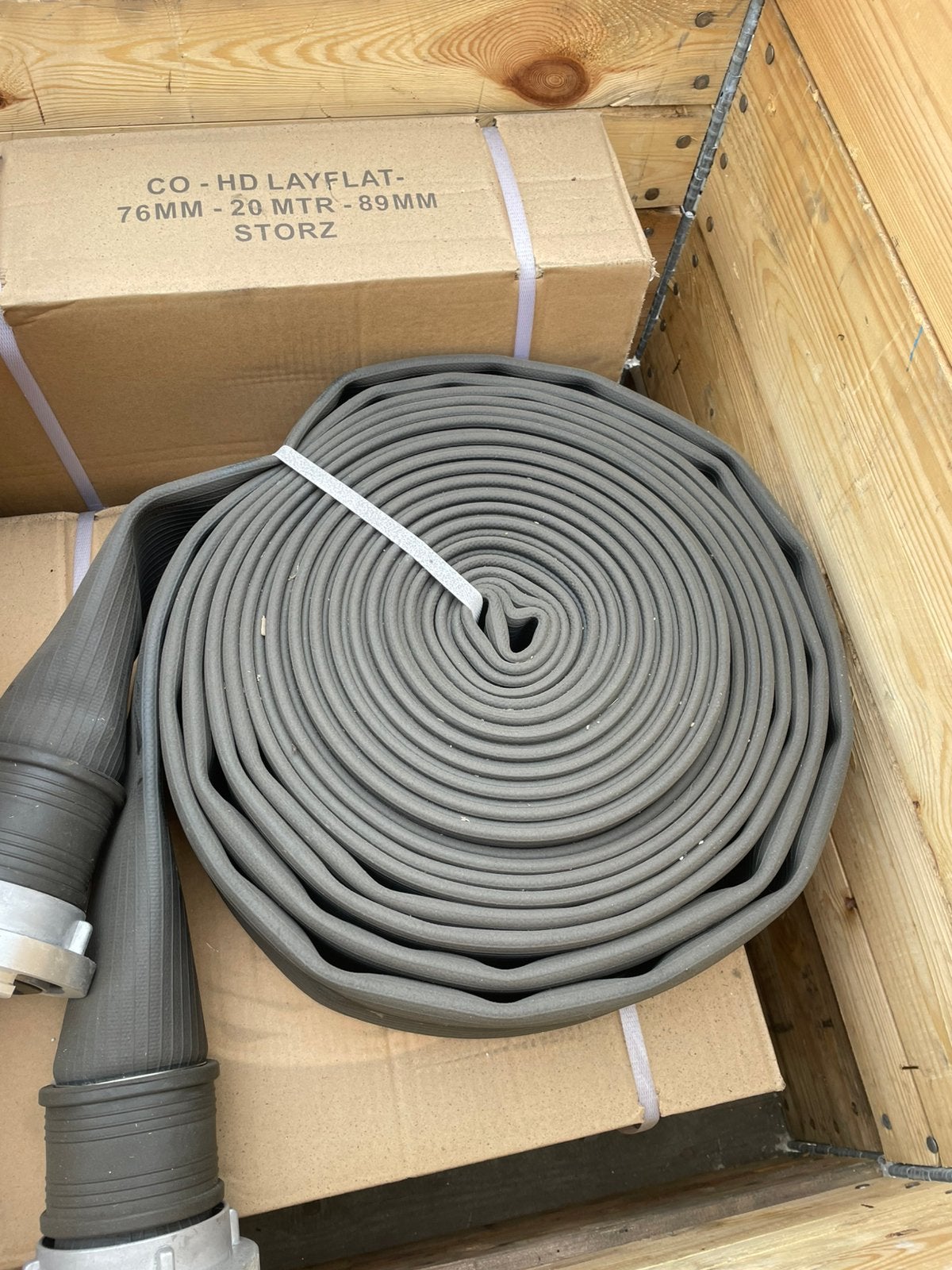 Brandweerslang HD beregenings slang lay flat met storz 89, 6 meter of meer, 60 tot 80 mm, Nieuw, Ophalen of Verzenden