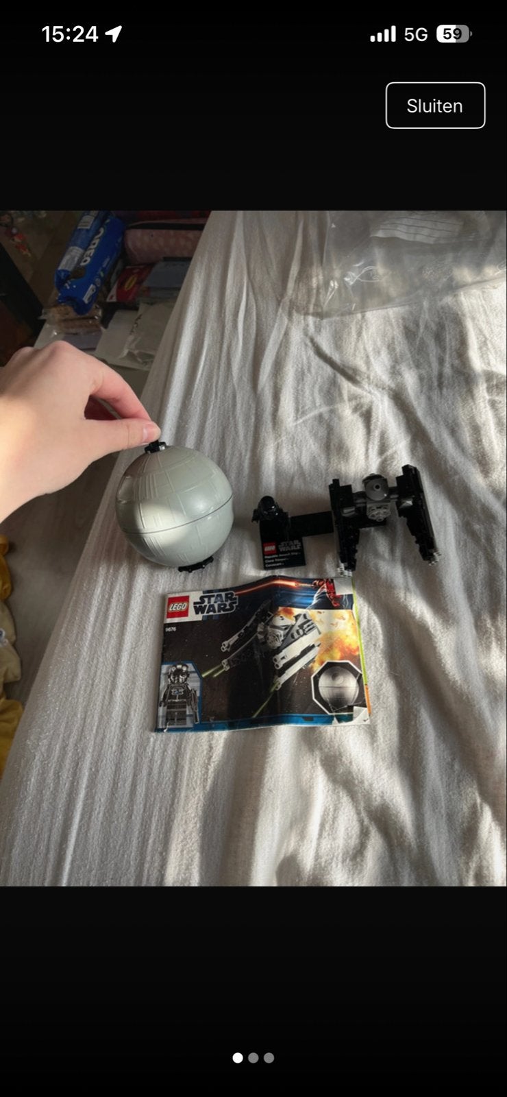 Lego Star Wars 9676 TIE Interceptor & Death Star, Gebruikt, Star Wars, Lego, Ophalen of Verzenden