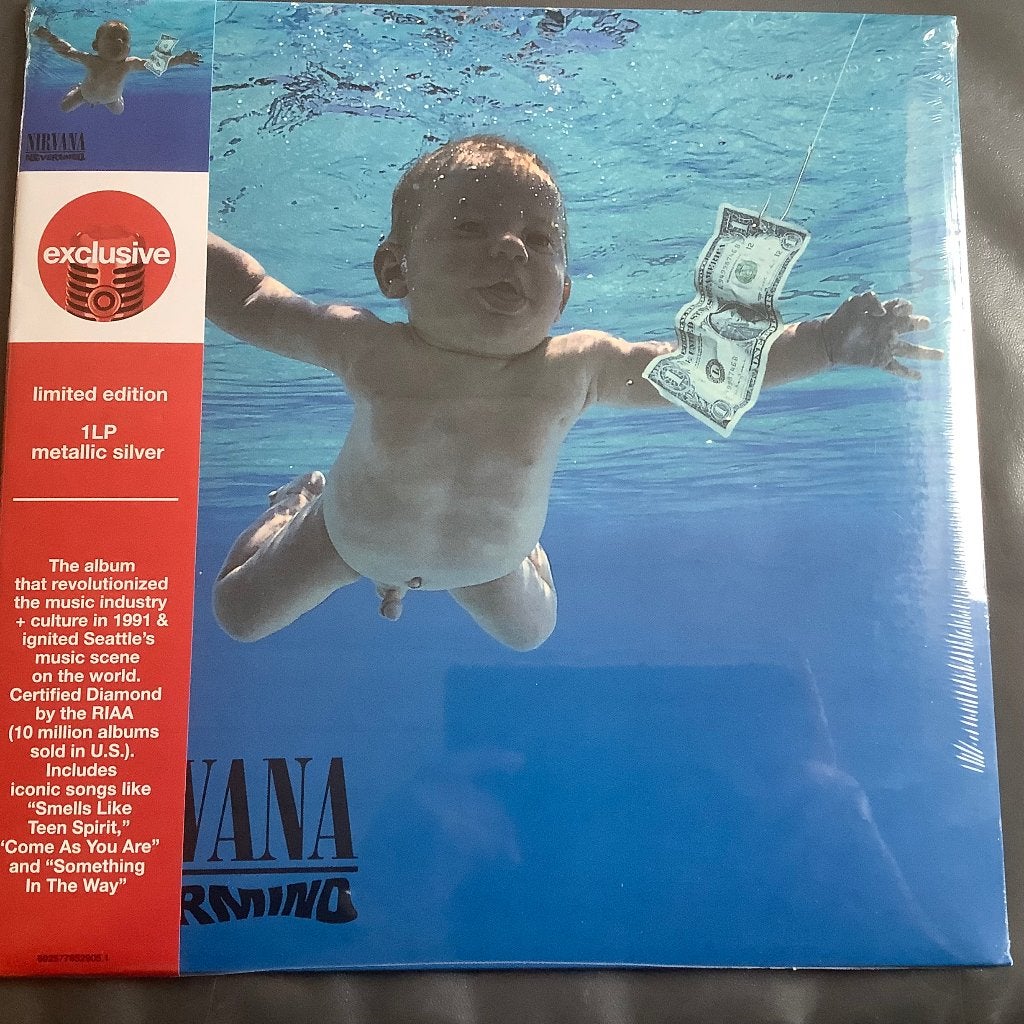Nirvana NEVERMIND LP USA zilver vinyl TARGET exclusive NIEUW, LP, Colored vinyl, Ophalen of Verzenden, 12 inch
