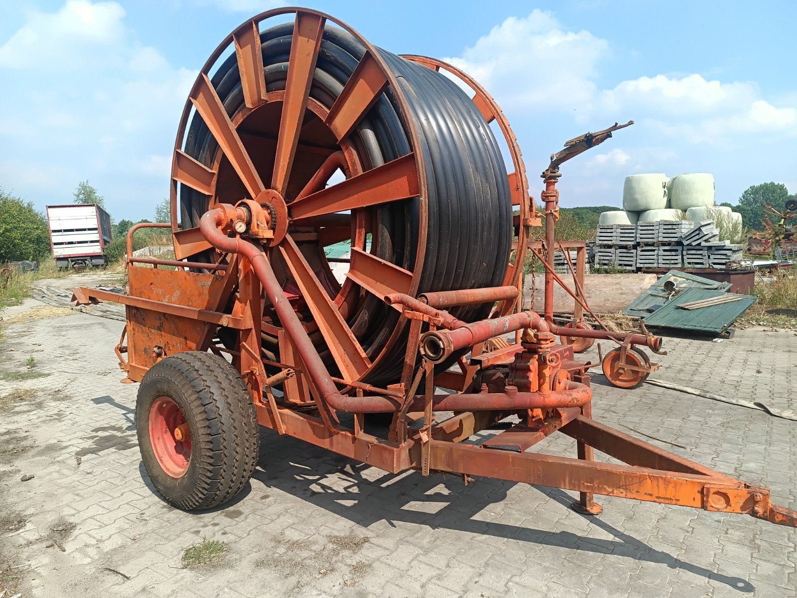 Beregeningshaspel 330m/90mm met maïs kanon, Zakelijke goederen, Agrarisch | Werktuigen, Ophalen of Verzenden, Akkerbouw, Beregening en Drainage