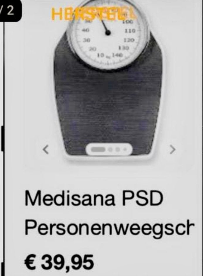 Te koop, Medisana Personen Weegschaal € 10,00, 1 tot 500 gram, 100 kg of meer, Ophalen of Verzenden, Zo goed als nieuw