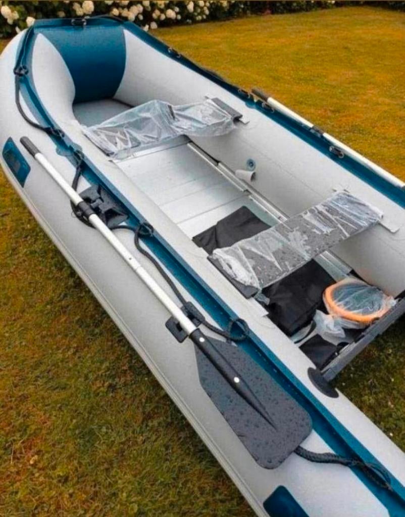 NIEUWE 320   + motor 4pk aluminium bodem MODEL 2026, Watersport en Boten, Rubberboten, Nieuw, Aluminium, Peddels, Benzine, Ophalen