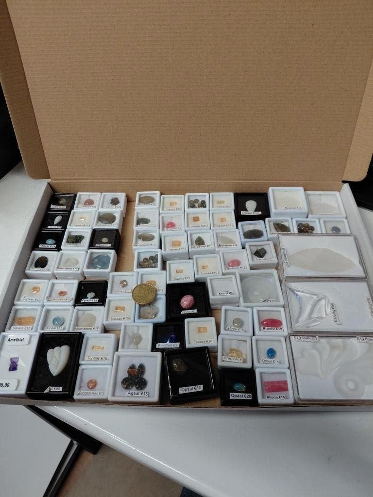 Partij geslepen edelstenen opaal amethist topaas bergkristal, Sieraden, Tassen en Uiterlijk, -, -, Nieuw, Ophalen of Verzenden