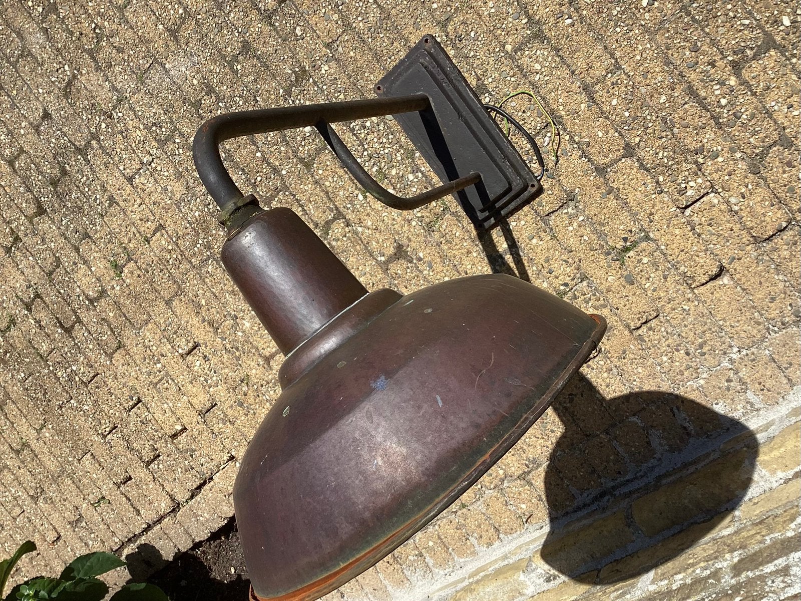Antieke boerenschuur buitenlamp, Ophalen