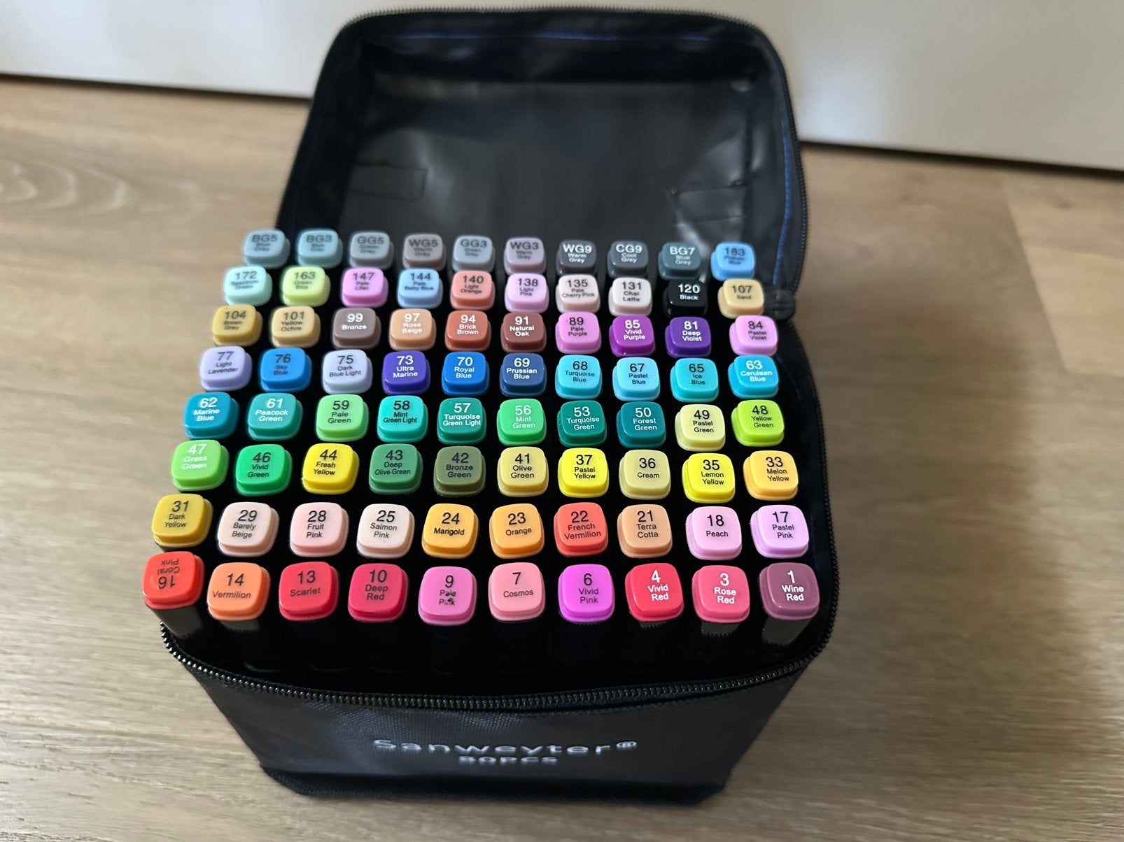 Set 80st Alcohol markers Sanweyter, Ophalen of Verzenden, Zo goed als nieuw, Potlood of Stift