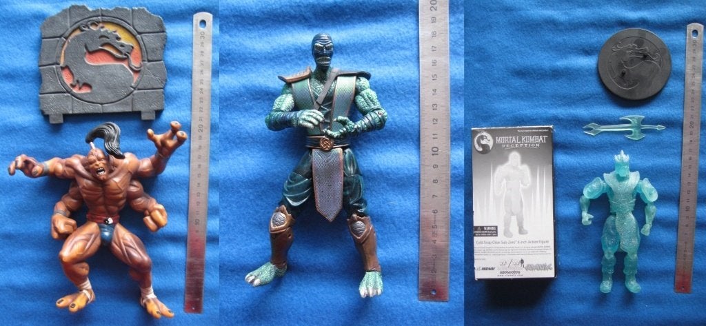 Mortal Kombat figuren Goro, Reptile, Sub Zero, Ophalen of Verzenden, Zo goed als nieuw