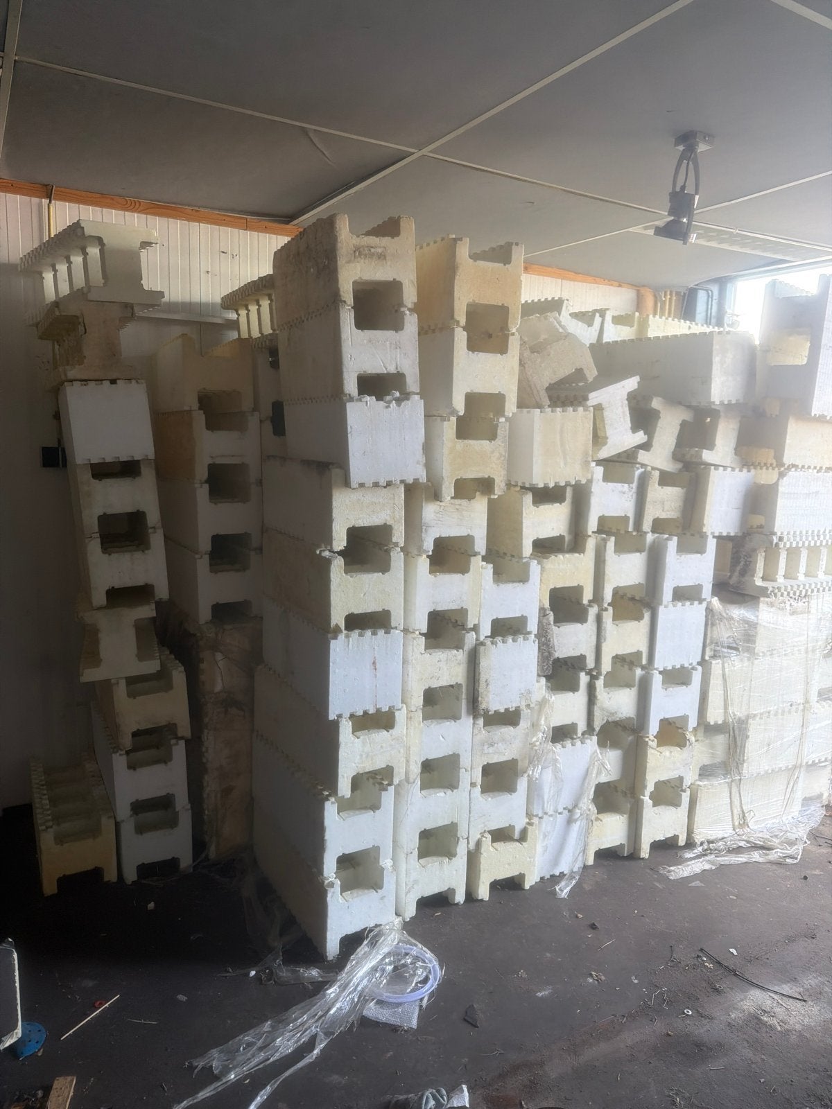 Grote partij gebruikte piepschuim isolatieblokken, Gebruikt, 12 cm of meer, Ophalen of Verzenden, 15 m² of meer