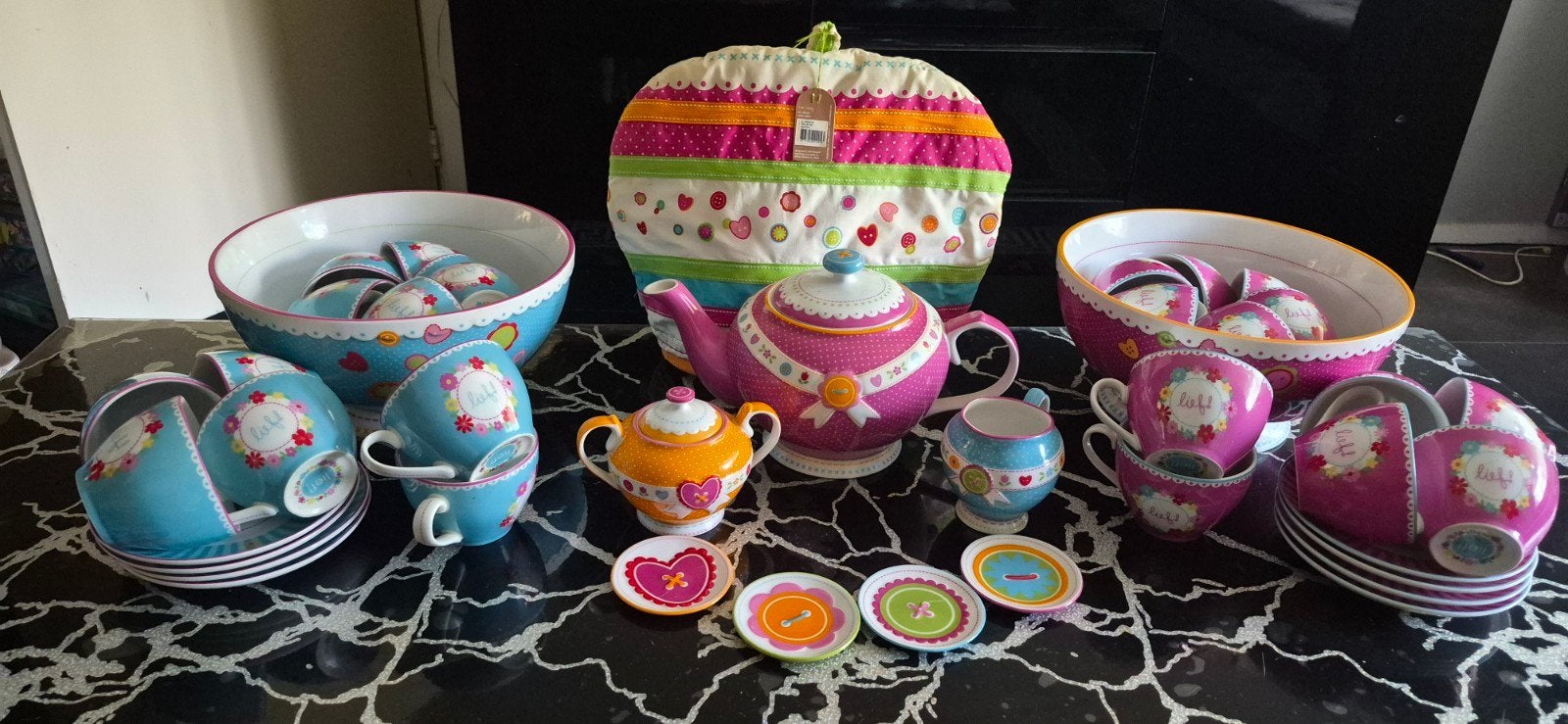 Lief Lifestyle theeservies met schalen en kopjes, Overige merken, Keramiek, Ophalen of Verzenden, Modern
