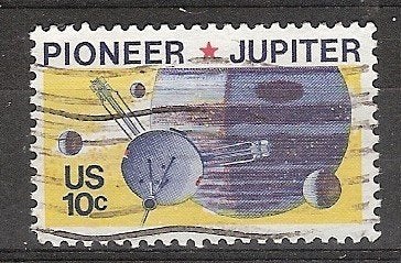 USA, Ruimteonderzoek, Pioneer, 1975., Postzegels en Munten, Ophalen of Verzenden, Gestempeld, Noord-Amerika