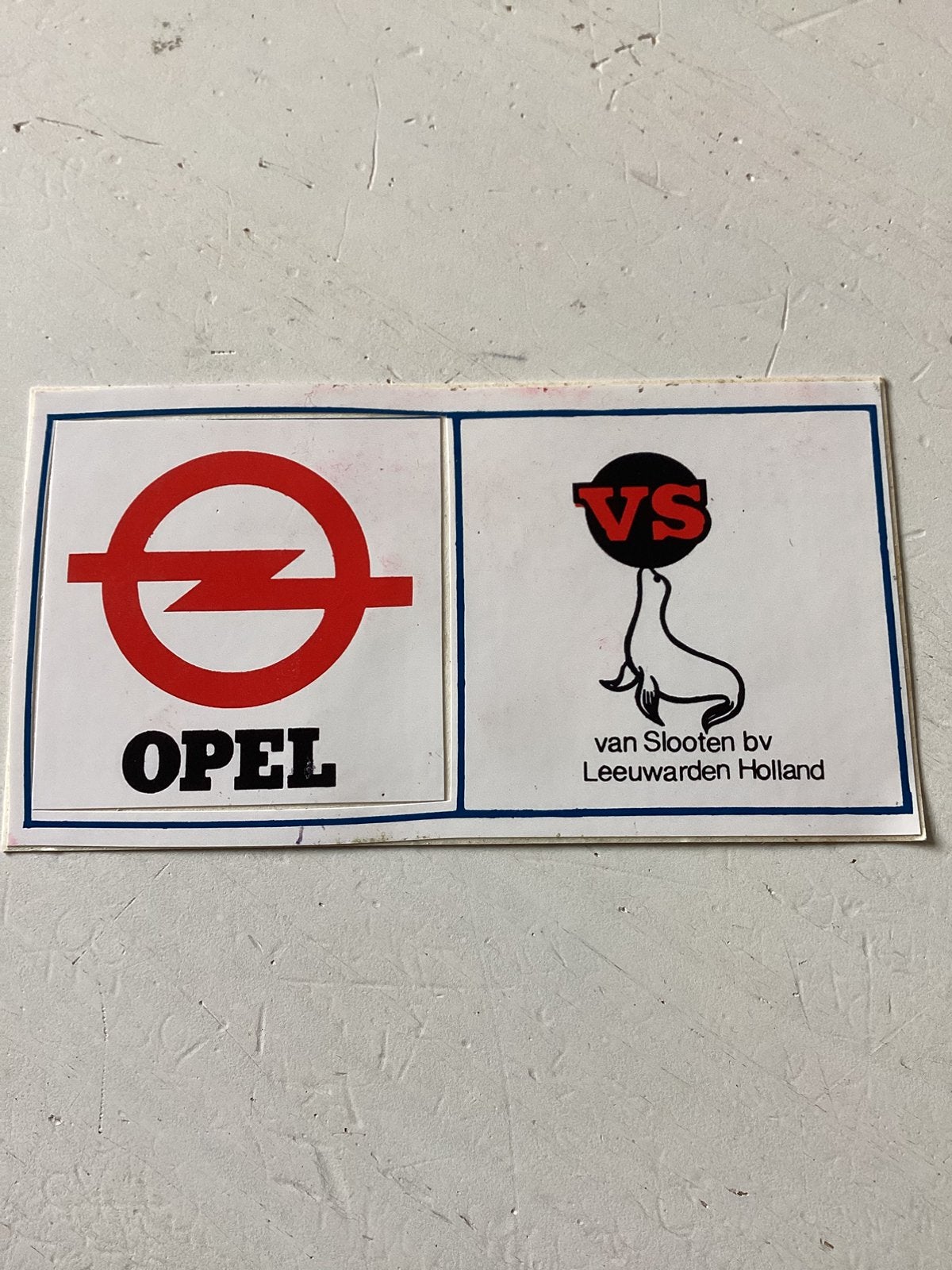 Sticker Van Slooten bv Leeuwarden (Opel), Verzenden, Zo goed als nieuw, Auto of Motor